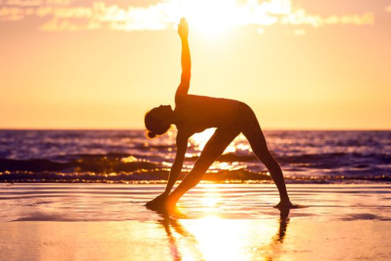 Beach Yoga Sunset